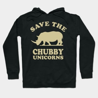 Urban Rhino Save The Chubby Unicorns Tee for Horned Majesty Hoodie